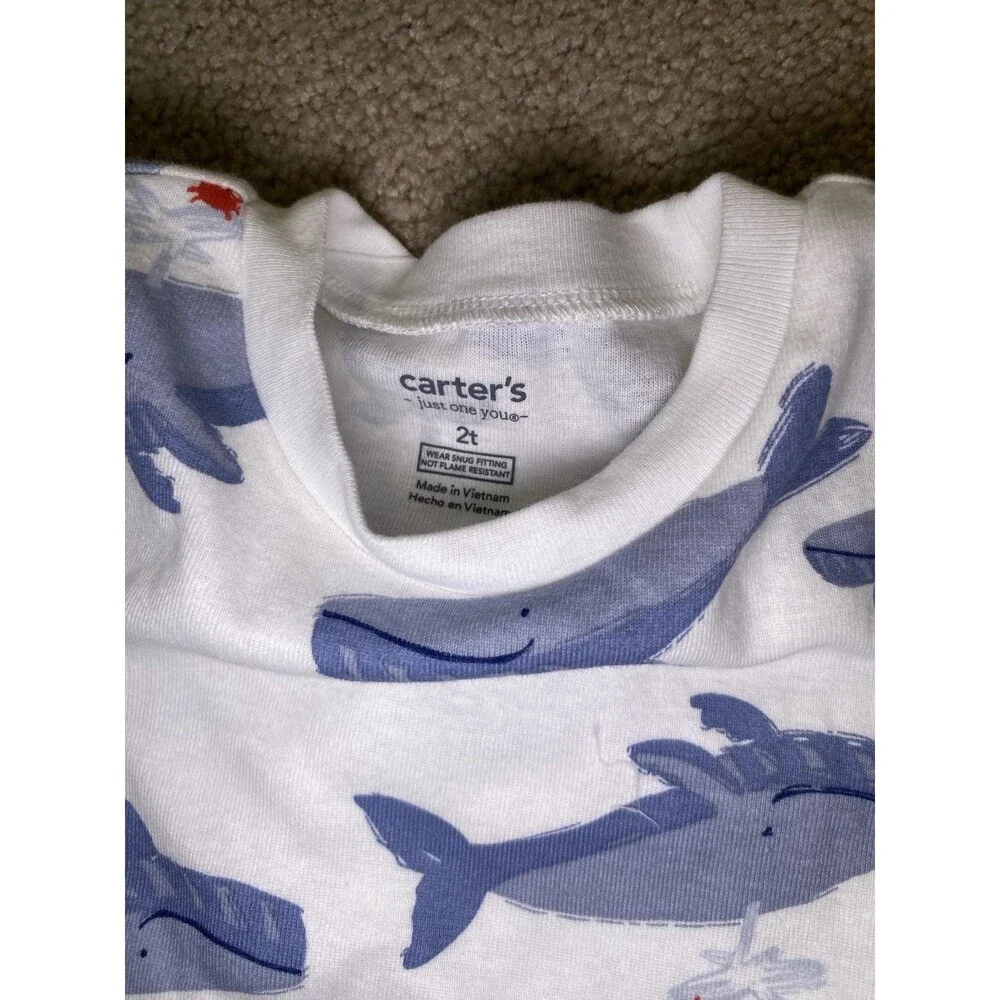 Carter’s Just One You Whale Pajamas 4pc Set 2T NWT